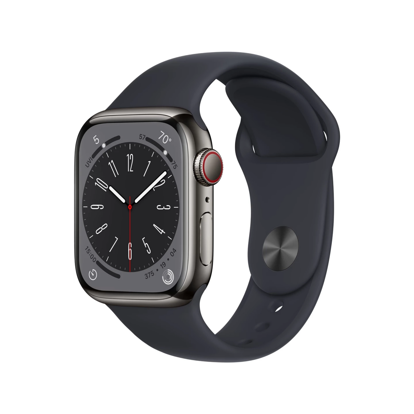 Brukt Apple Watch Series 8 Wifi + 4G 45mm grafitt rustfritt stål